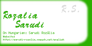 rozalia sarudi business card