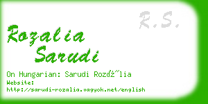 rozalia sarudi business card
